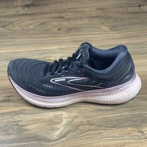 Brooks Glycerin GTS 19 Womens Size 8.5 Black/Pink Running Shoes Sneaker Low Top